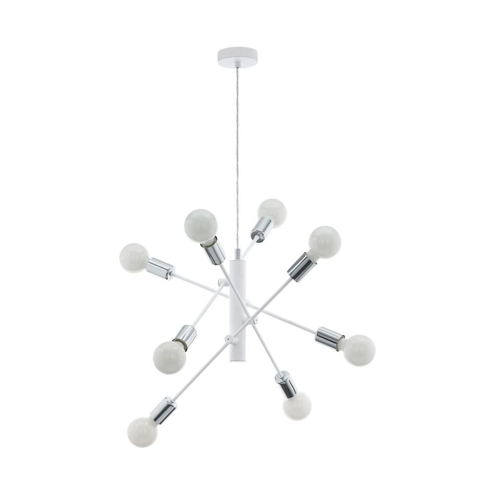 Eglo GRADOLI Lampadario a sospensione Cromo, Bianco, 8-Luci main product photo