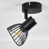 Plafoniera Holbol Nero, 1-Luce