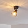 Plafoniera Holbol Nero, 1-Luce