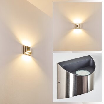 Vano Applique da esterno LED Nichel opaco, 2-Luci