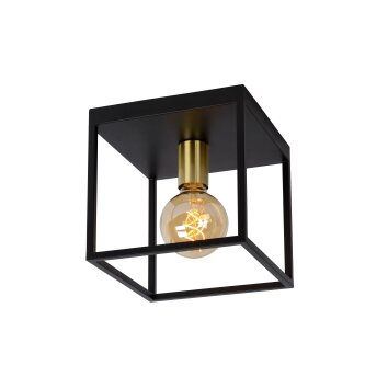 Plafoniera Lucide RUBEN Nero, 1-Luce