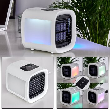 Chania Ventilatore LED Nero, Bianco, 1-Luce, Cambia colore