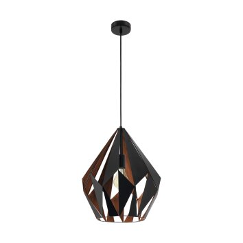 Eglo CARLTON Lampadario a sospensione Ramato, Nero, 1-Luce