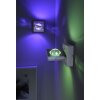 Applique Paul Neuhaus Q-Fisheye LED Acciaio inox, 2-Luci, Telecomando, Cambia colore