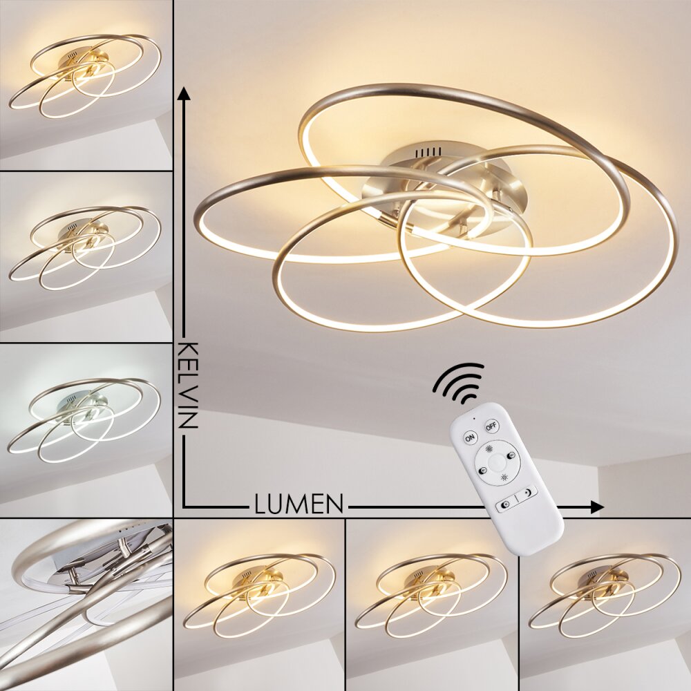 Gimdalen Plafoniera LED Nichel opaco, 1-Luce, Telecomando main product photo