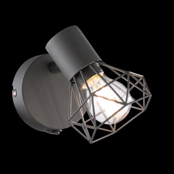 Honsel Ran Faretto da parete Grigio, 1-Luce