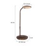 Steinhauer Zenith Lampada da Tavolo LED Bronzo, 1-Luce