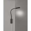 Lampada da comodino Fischer & Honsel function Raik LED Nero, 1-Luce