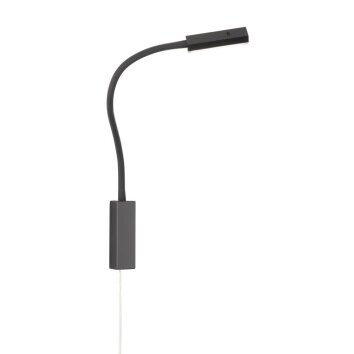 Lampada da comodino Fischer & Honsel function Raik LED Nero, 1-Luce