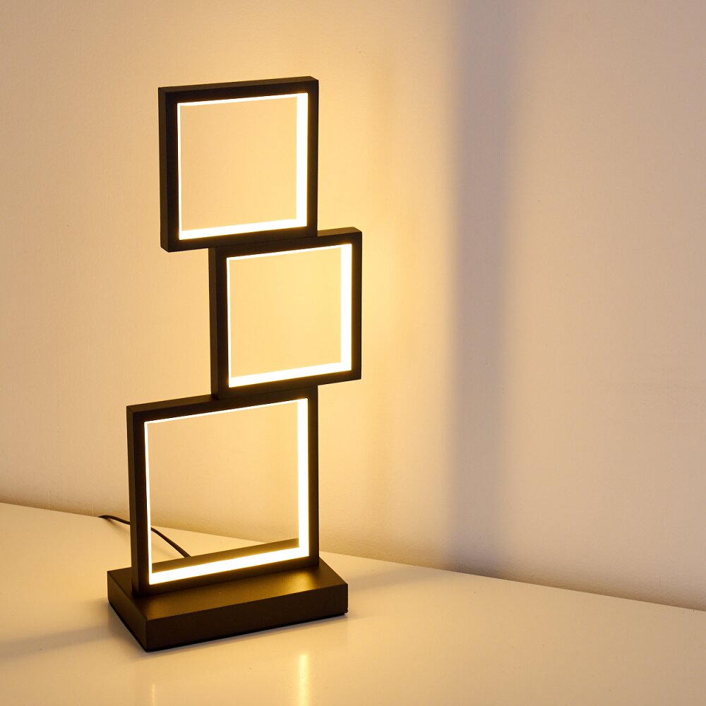 Bacolod Lampada da tavolo LED Nero, 1-Luce