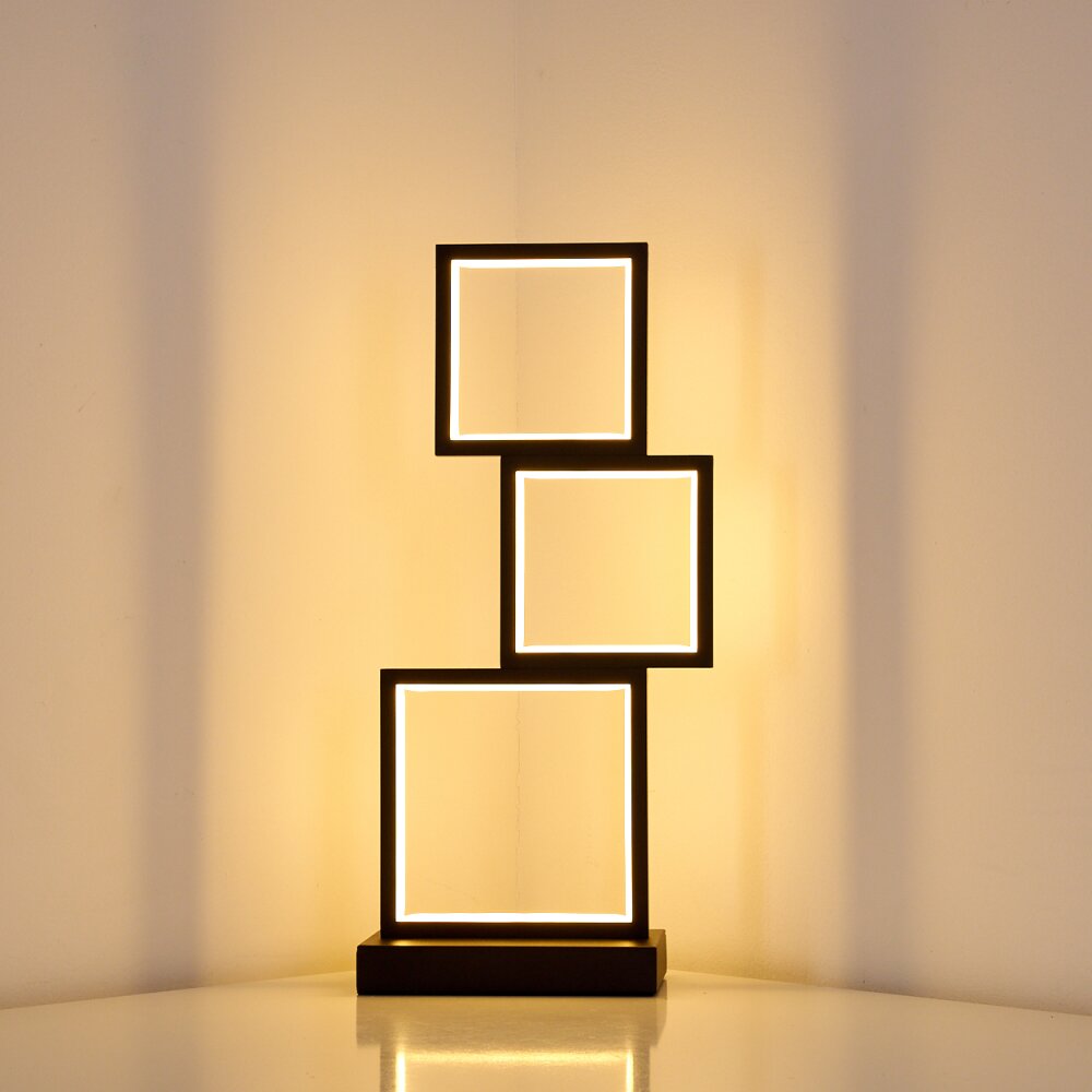 Bacolod Lampada da tavolo LED Nero, 1-Luce