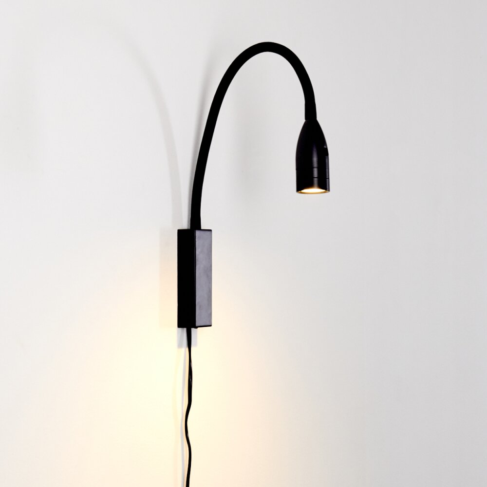 Alsea Lampada da comodino LED Nero, 1-Luce, Sensori di movimento