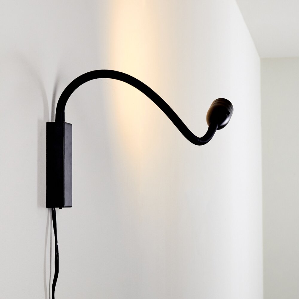 Alsea Lampada da comodino LED Nero, 1-Luce, Sensori di movimento