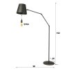 Lampada da terra Westhoven Grigio, 1-Luce