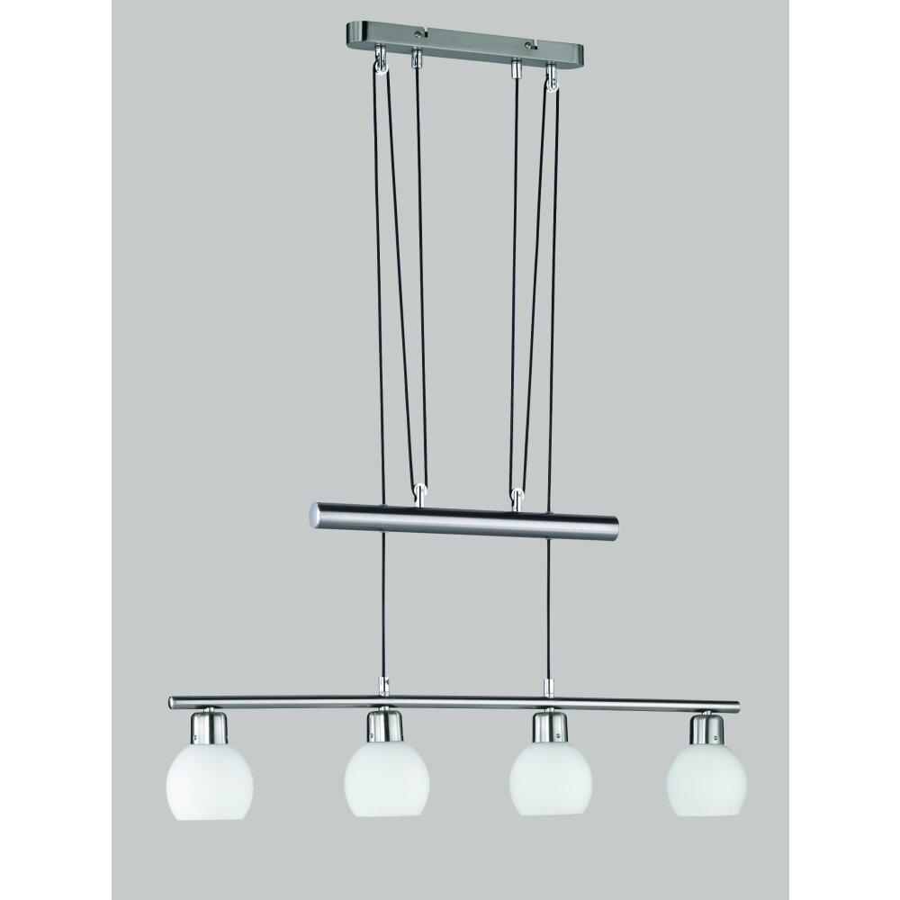 Trio-Leuchten Freddy Lampada a Sospensione LED Nichel opaco, 4-Luci main product photo