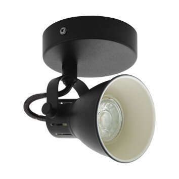 EGLO SERAS Faretto da parete LED Nero, 1-Luce