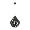 Eglo CARLTON Lampadario a sospensione Nero, Argento, 1-Luce