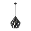 Eglo CARLTON Lampadario a sospensione Nero, Argento, 1-Luce