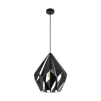 Eglo CARLTON Lampadario a sospensione Nero, Argento, 1-Luce