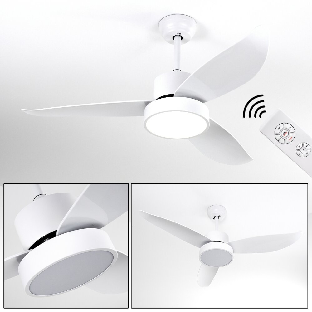 Doha ventilatore da soffitto LED Bianco, 1-Luce, Telecomando main product photo