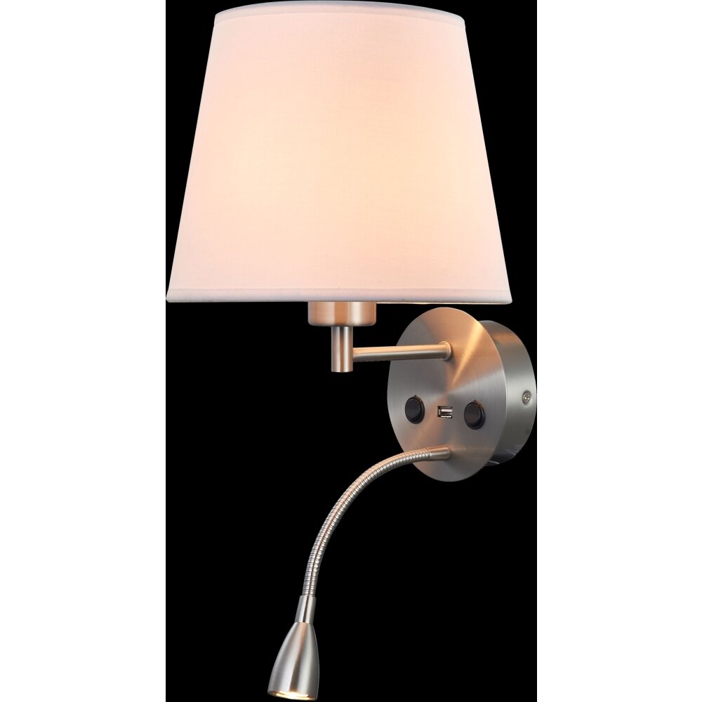 Mantra CAICOS Applique LED Nichel lucido, Nichel opaco, 1-Luce main product photo