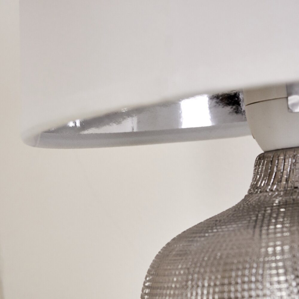 Stampa Lampada da Tavolo Argento, 1-Luce
