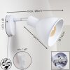 Caney Applique Bianco, 1-Luce