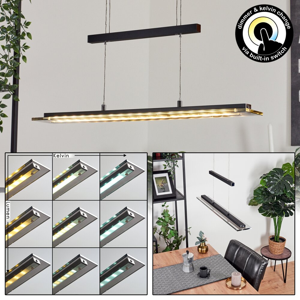 Junsele Lampada a Sospensione LED Nero, 1-Luce main product photo
