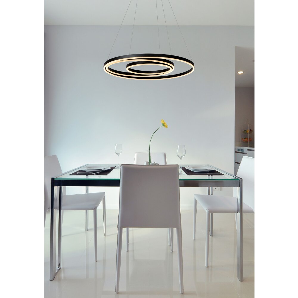 Lucide TRINITI Lampada a Sospensione LED Nero, 1-Luce main product photo