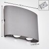 Abaiang Applique da esterno LED Grigio, 1-Luce