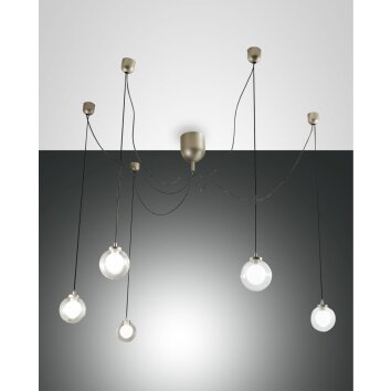 Fabas Luce Blog Lampada a Sospensione LED Oro, Nero, 1-Luce