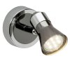 Brilliant Jupp Faretto da parete LED Cromo, Nero, 1-Luce