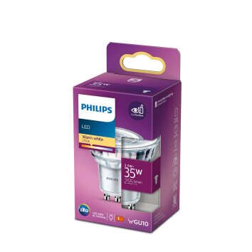 Philips LED GU10 3,5 Watt 2700 Kelvin 255 Lumen Philips LED GU10 3,5 Watt 2700 Kelvin 255 Lumen