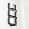 Kolding Applique da esterno LED Acciaio inox, Nero, 1-Luce, Sensori di movimento