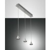 Fabas Luce Delta Lampada a Sospensione LED Alluminio, 3-Luci