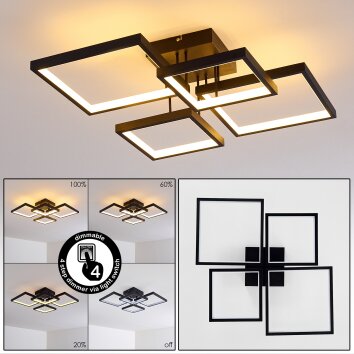 Bacolod Plafoniera LED Nero, 1-Luce