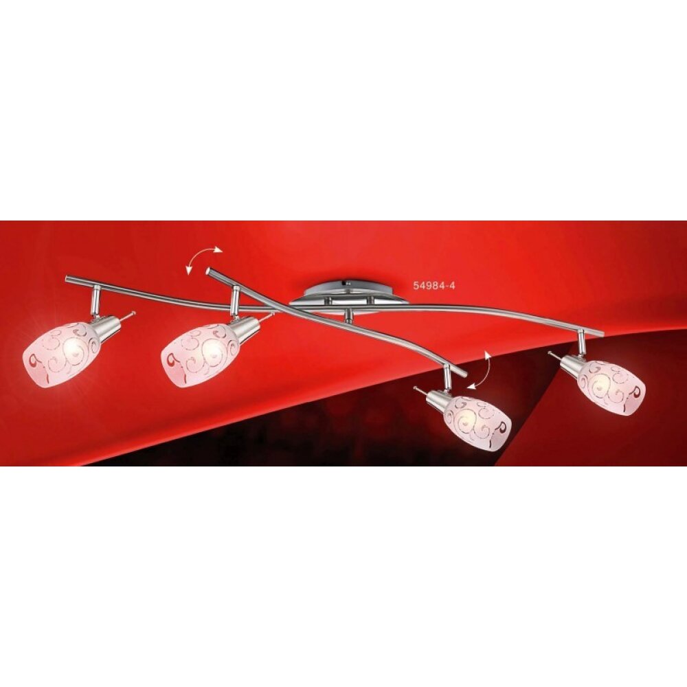 Globo FLORITA Faretto Cromo, Nichel opaco, 4-Luci main product photo