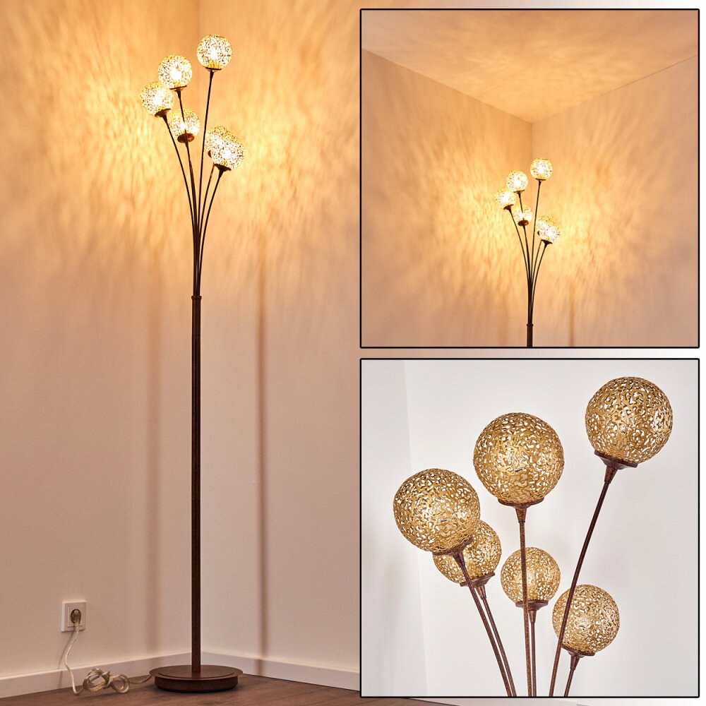 Kitee Lampada da terra Marrone, 6-Luci main product photo
