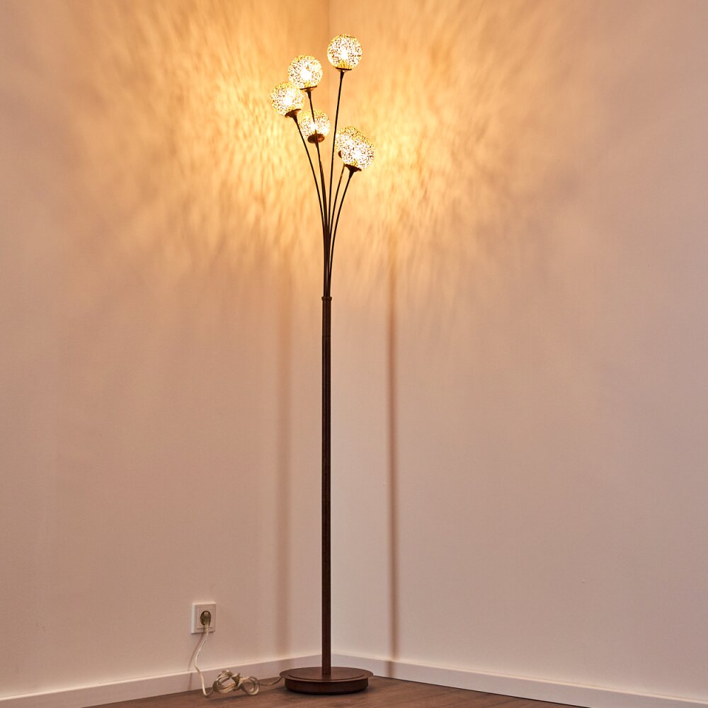 Kitee Lampada da terra Marrone, 6-Luci