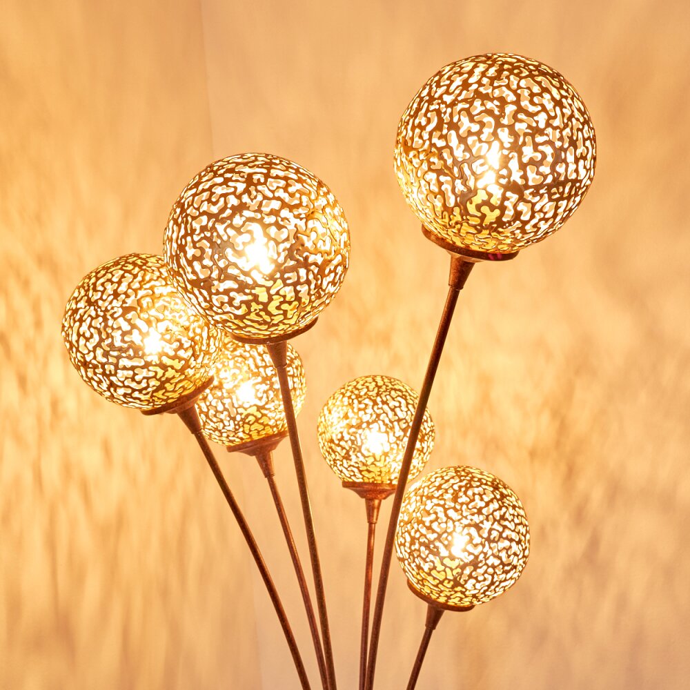 Kitee Lampada da terra Marrone, 6-Luci