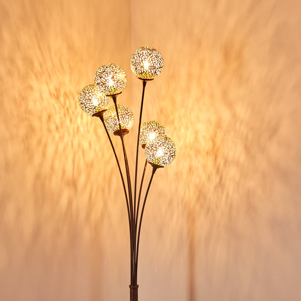 Kitee Lampada da terra Marrone, 6-Luci