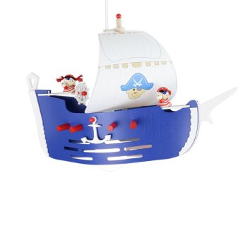 Elobra PIRATENSCHIFF Lampada a Sospensione Blu, 1-Luce