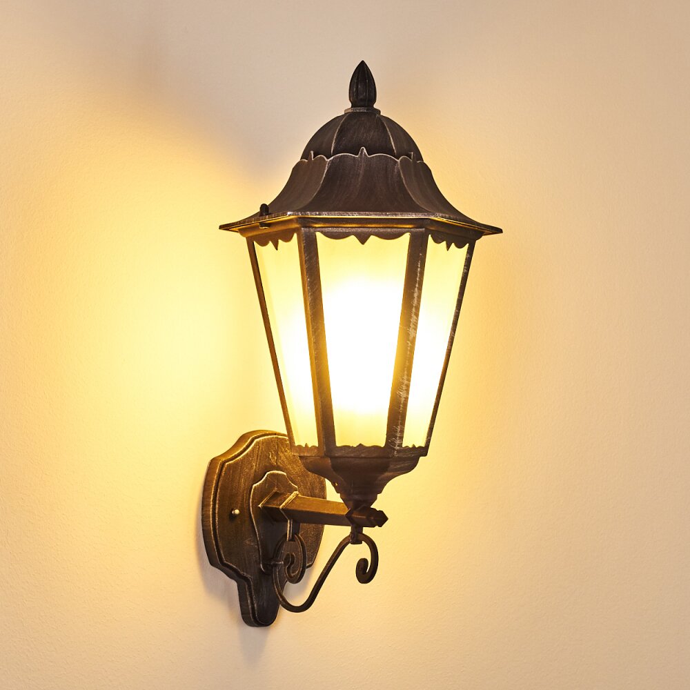 Lignac Applique da esterno Nero, Argento, 1-Luce