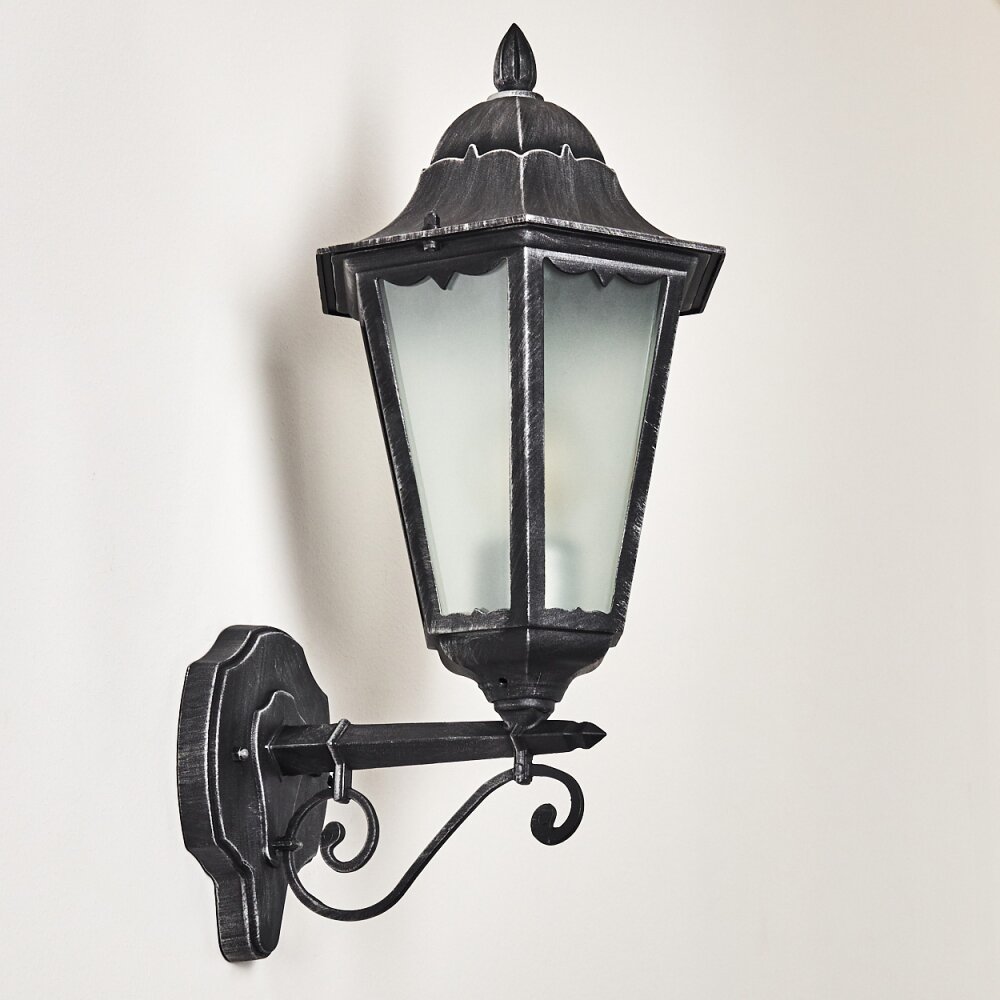 Lignac Applique da esterno Nero, Argento, 1-Luce