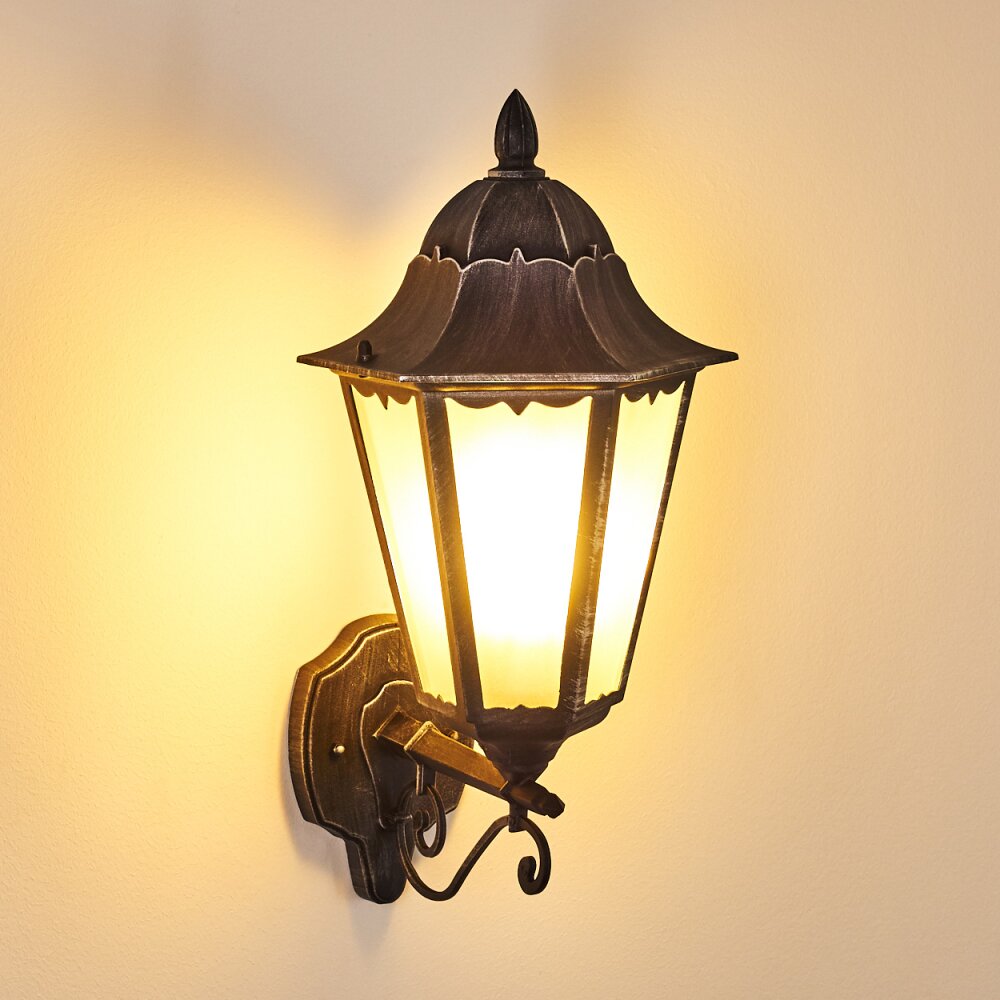 Lignac Applique da esterno Nero, Argento, 1-Luce