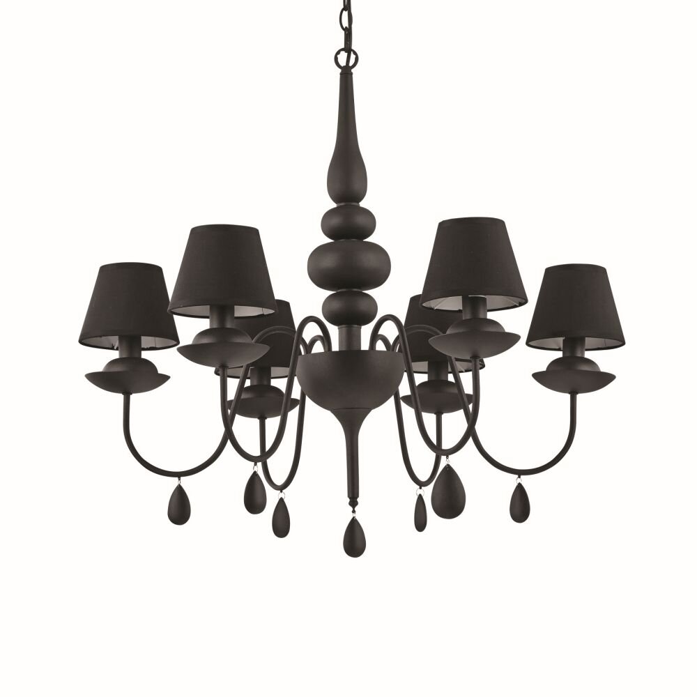 Ideal Lux BLANCHE Lampadario a sospensione Nero, 6-Luci main product photo
