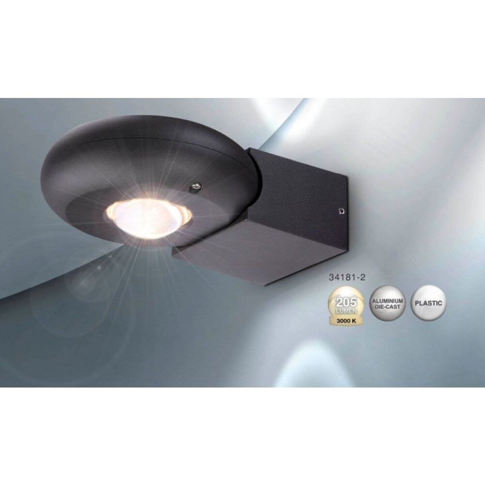 Globo RINAH Illuminazione esterna LED Grigio, 2-Luci main product photo
