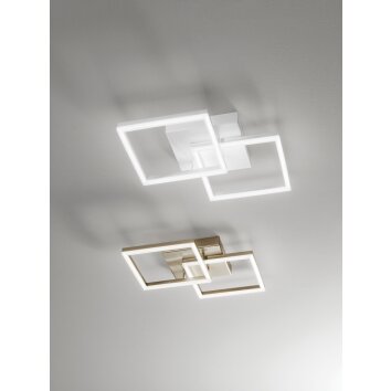 Fabas Luce Bard Plafoniera LED Bianco, 1-Luce