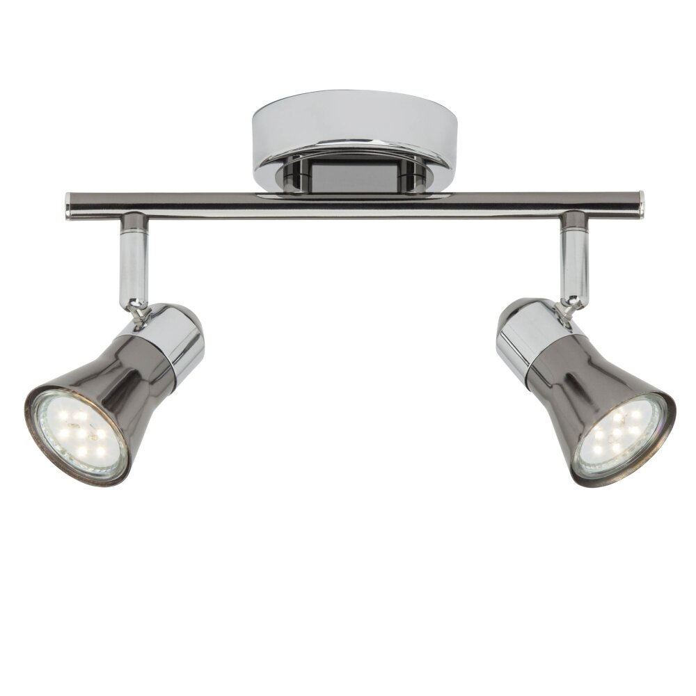 Brilliant Jupp Faretto da soffitto LED Cromo, Nero, 2-Luci main product photo