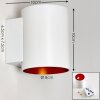 Letsbo Applique Oro, Bianco, 1-Luce